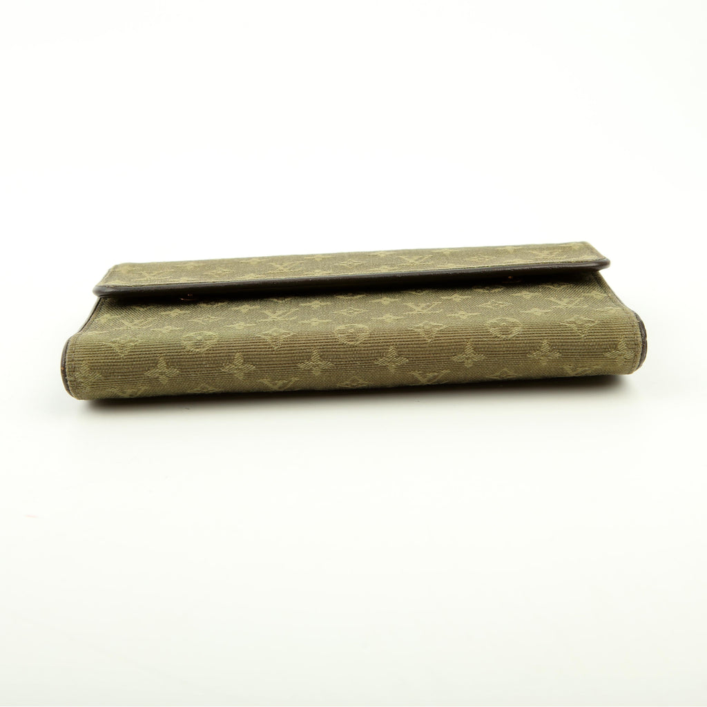 Porte Tresor Wallet Mini Lin Green/Brown