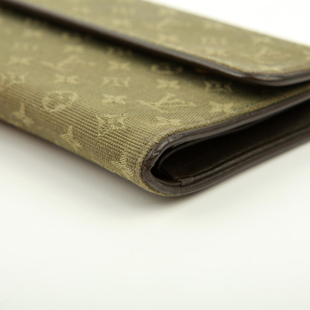 Porte Tresor Wallet Mini Lin Green/Brown