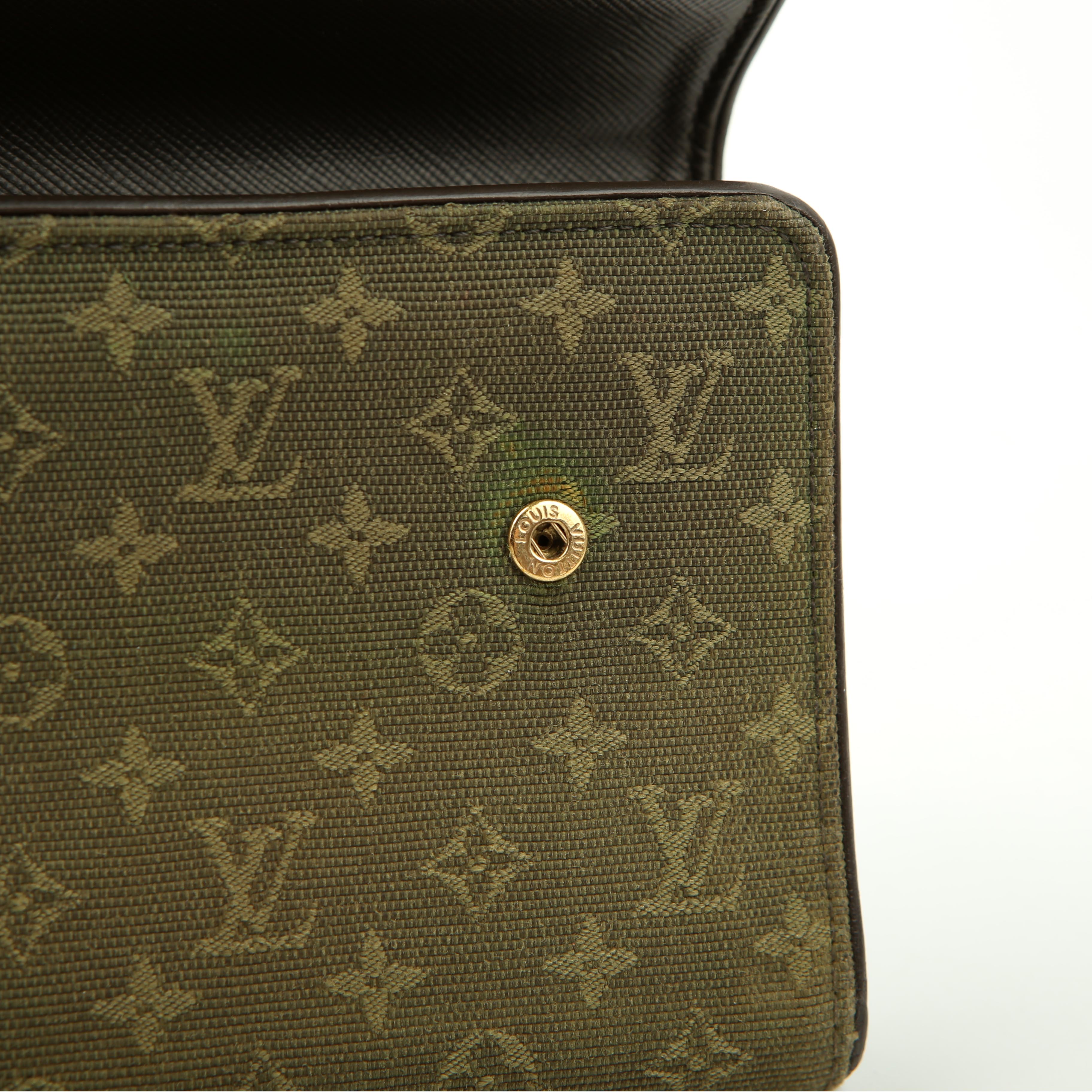 Porte Tresor Wallet Mini Lin Green/Brown
