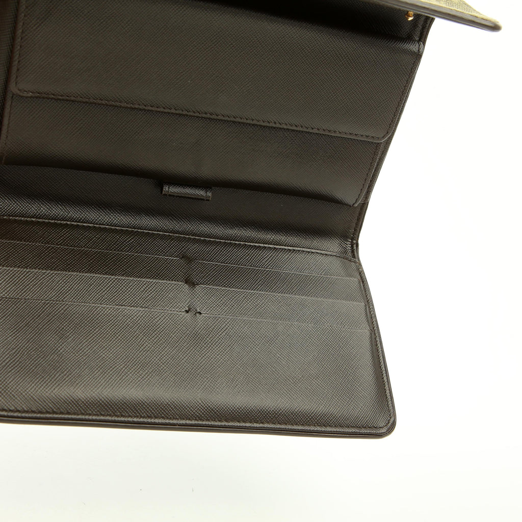 Porte Tresor Wallet Mini Lin Green/Brown
