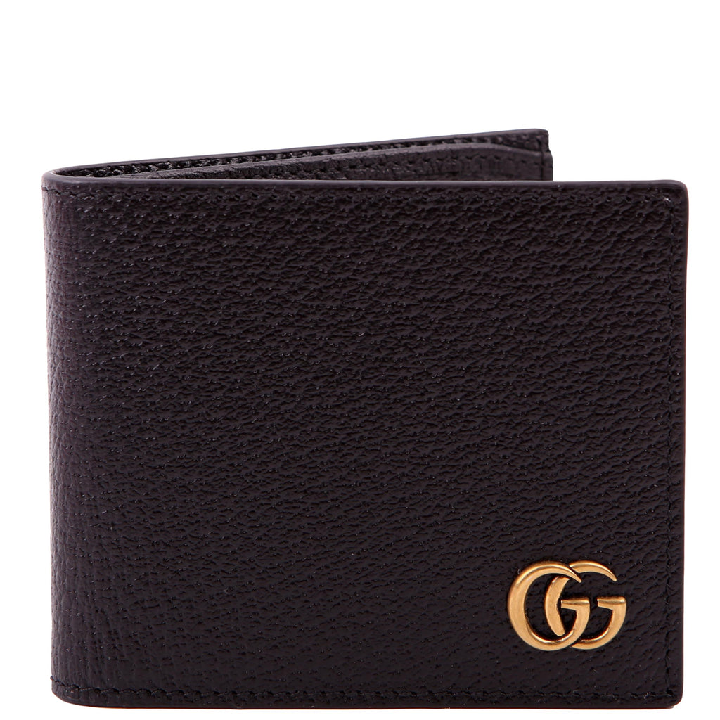 Gucci 428726 Marmont Bi-Fold Wallet Leather Black