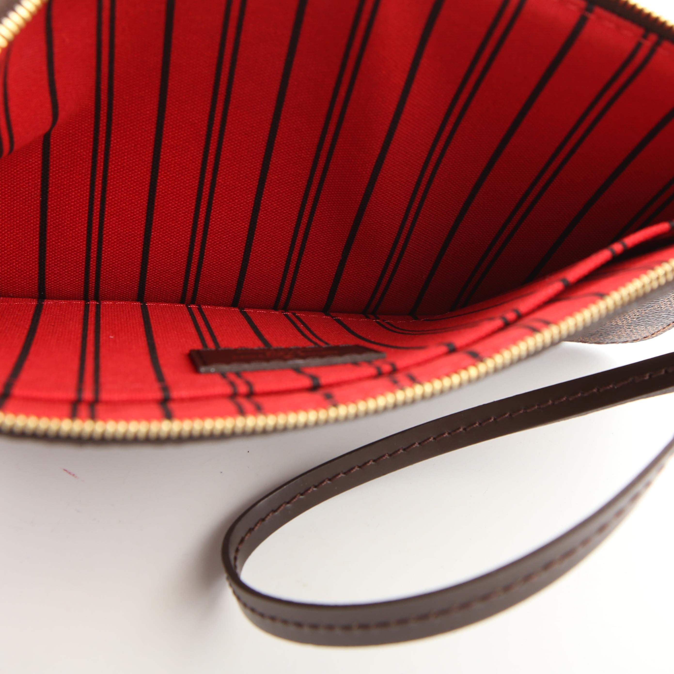 Pochette Only Neverfull Damier Ebene Red