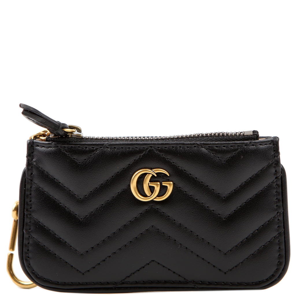 671773 GG Marmont Key Pouch Black