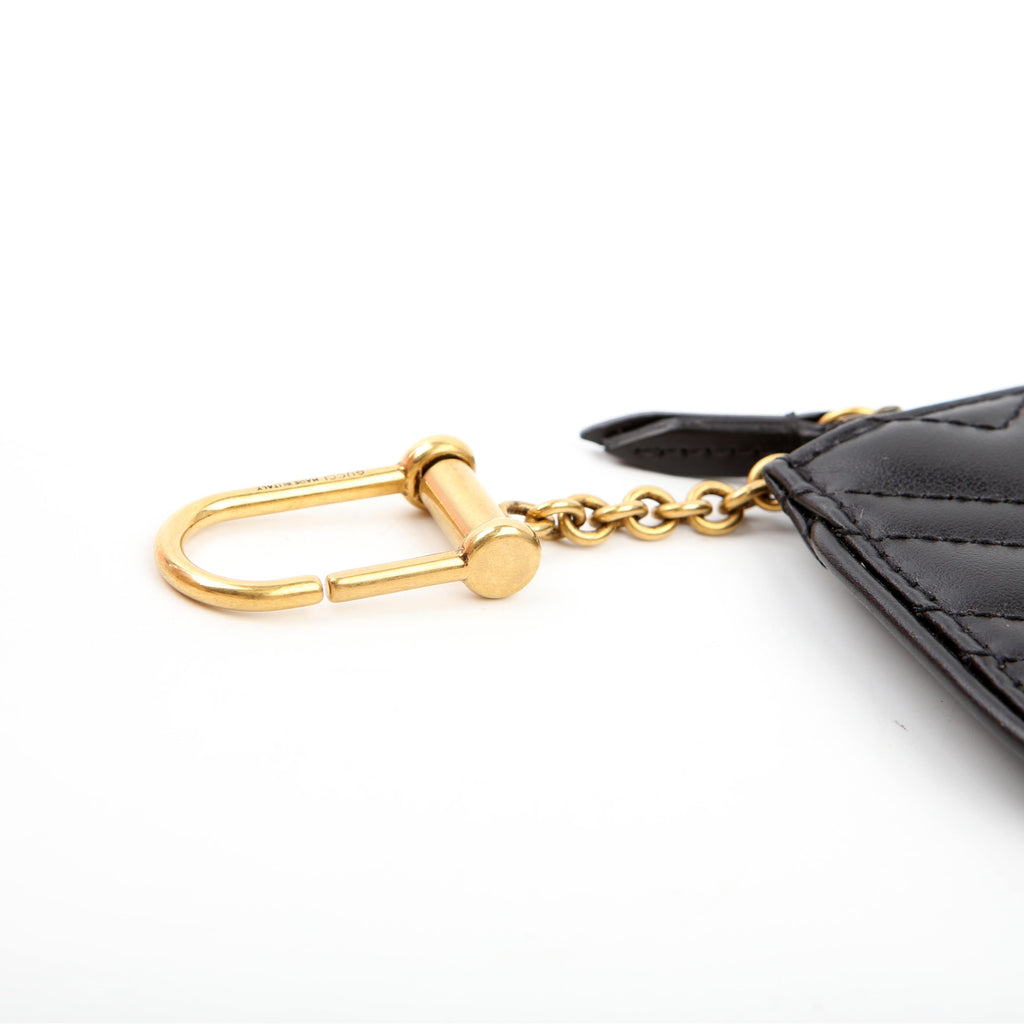 671773 GG Marmont Key Pouch Black