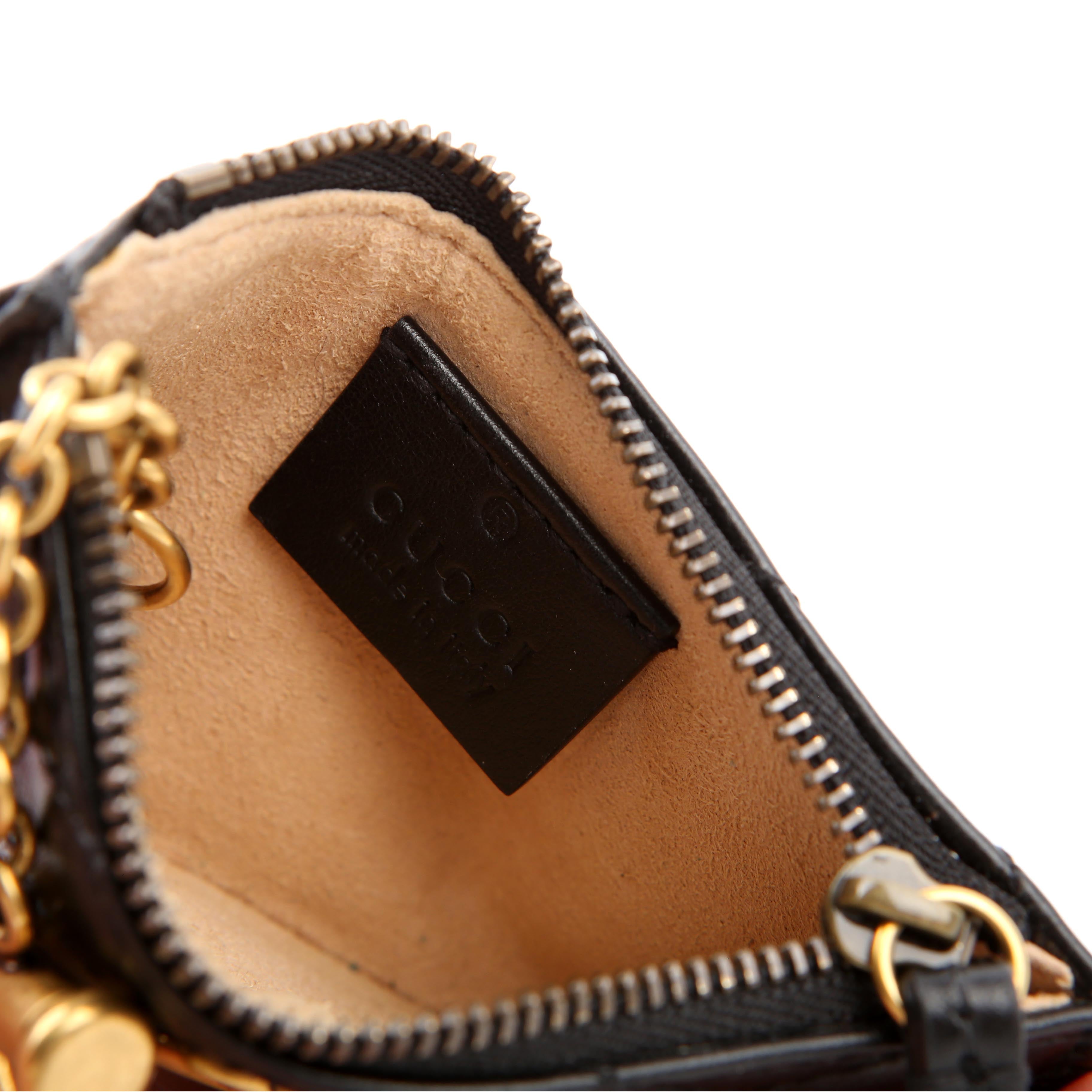 671773 GG Marmont Key Pouch Black