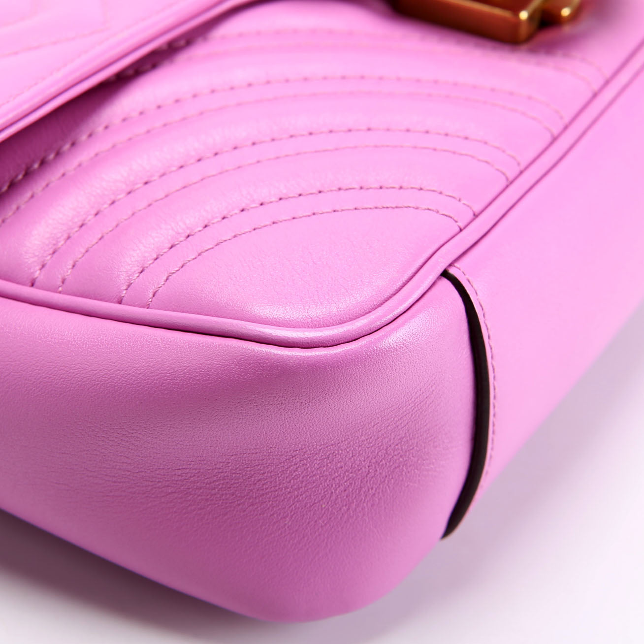 Gucci 446744 Marmont Leather Shoulder Mini Flap Pink