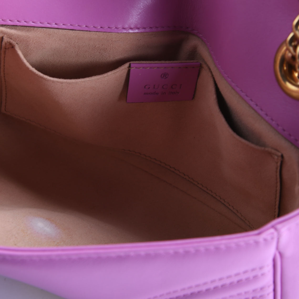 Gucci 446744 Marmont Leather Shoulder Mini Flap Pink