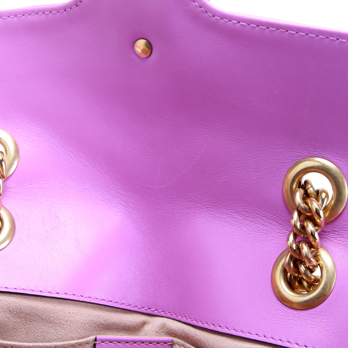Gucci 446744 Marmont Leather Shoulder Mini Flap Pink