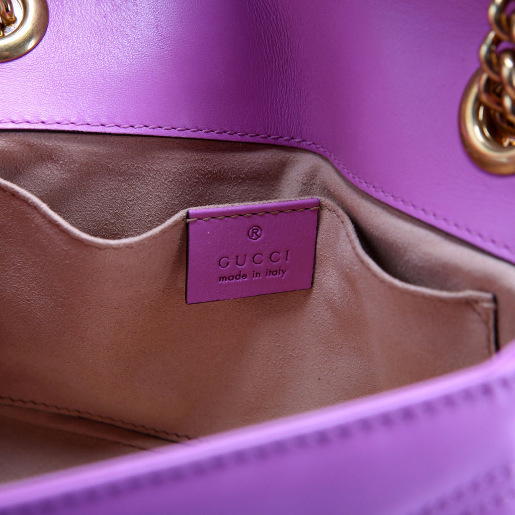 Gucci 446744 Marmont Leather Shoulder Mini Flap Pink