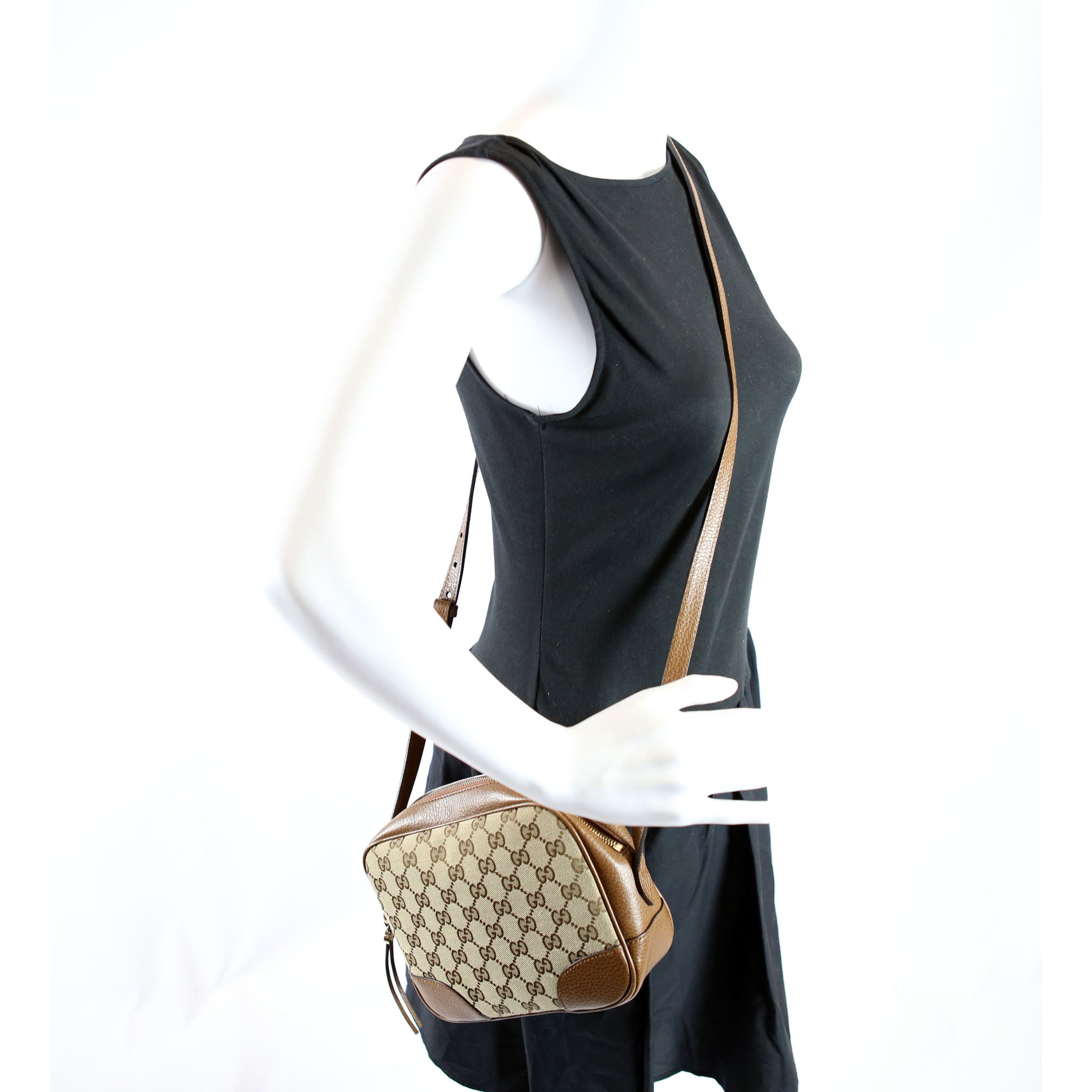 Gucci 449413 Bree GG Crossbody Brown
