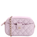 Chain Clutch Caviar RFID Pink
