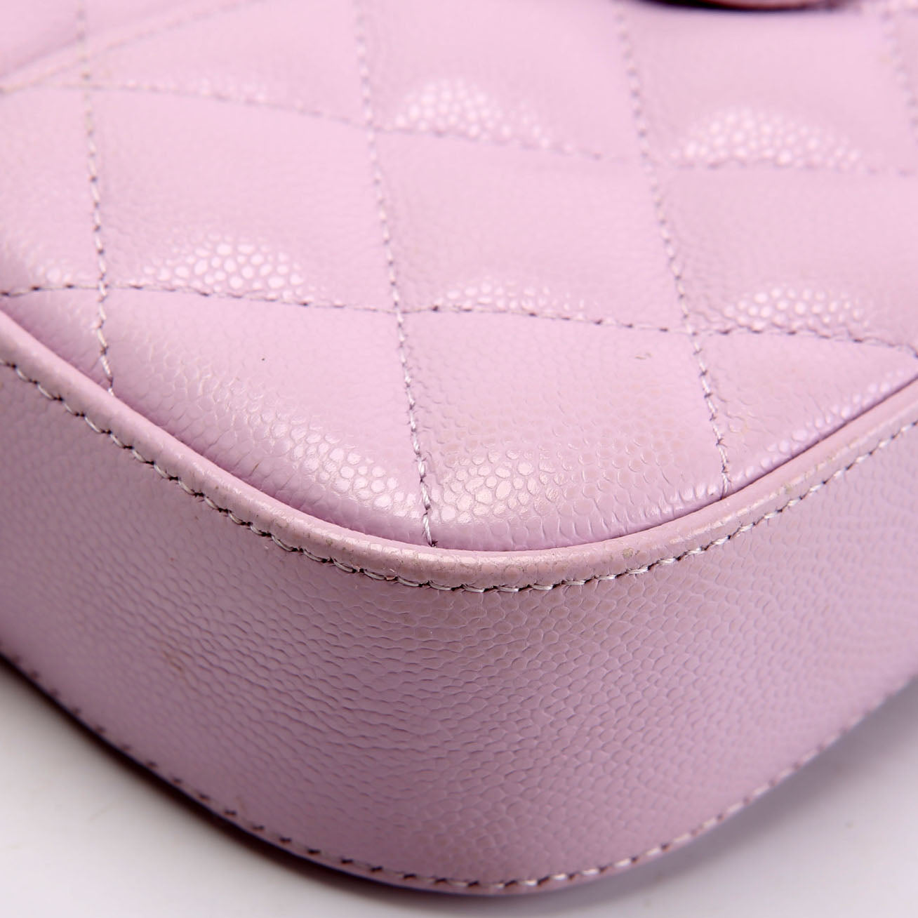Chain Clutch Caviar RFID Pink