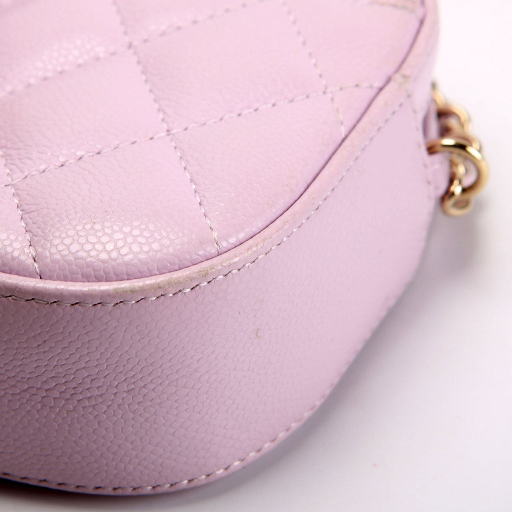 Chain Clutch Caviar RFID Pink