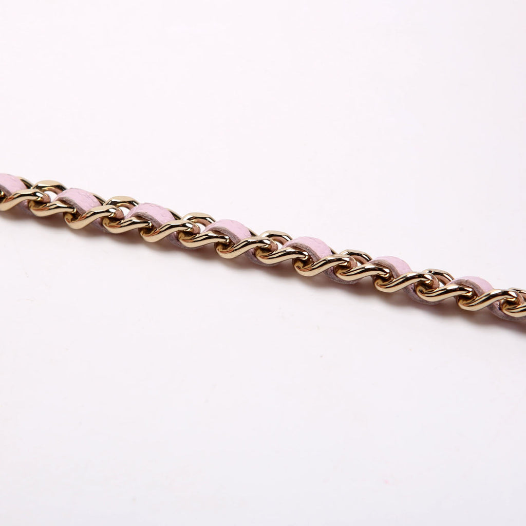Chain Clutch Caviar RFID Pink