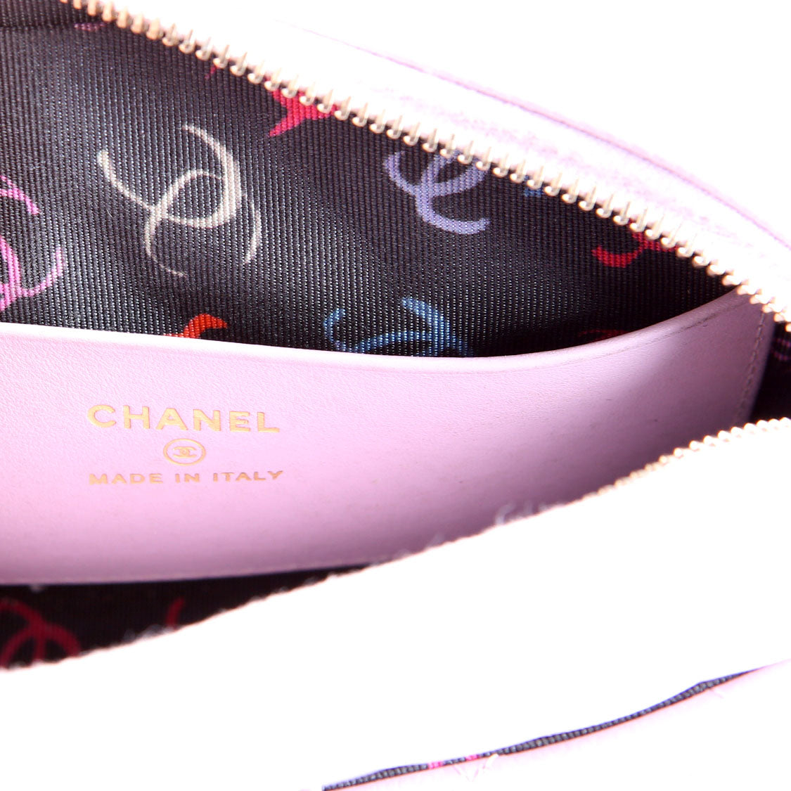 Chain Clutch Caviar RFID Pink