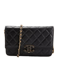 Woc CC Chic Quilted Lambskin 28M Black