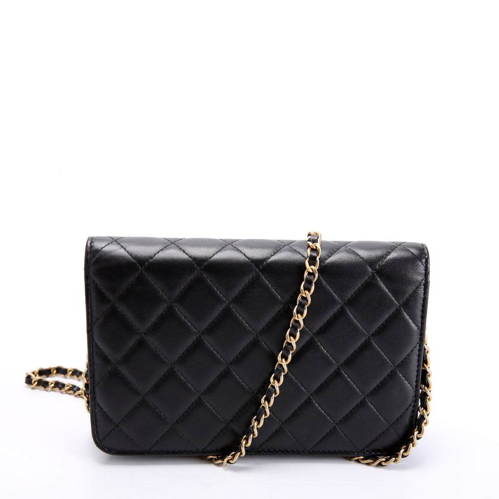 Woc CC Chic Quilted Lambskin 28M Black