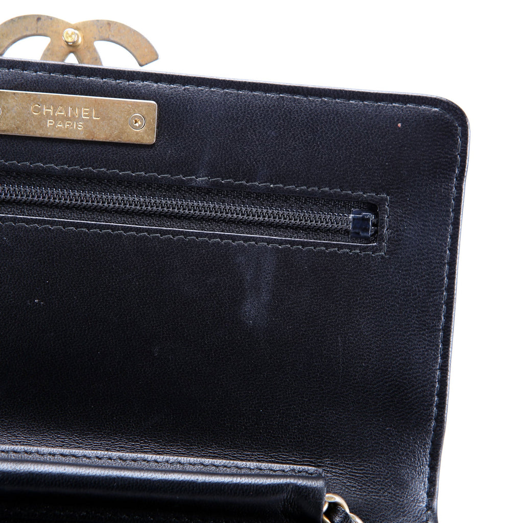 Woc CC Chic Quilted Lambskin 28M Black