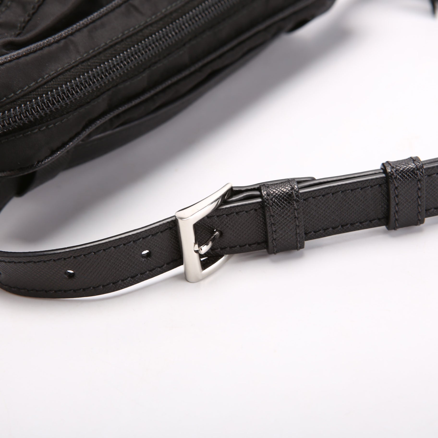 1BL012 Nylon Belt Bag Black
