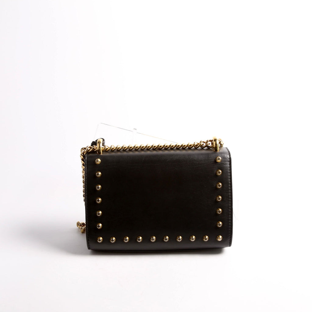 Gucci 432182 Padlock Pearl Leather Small Black