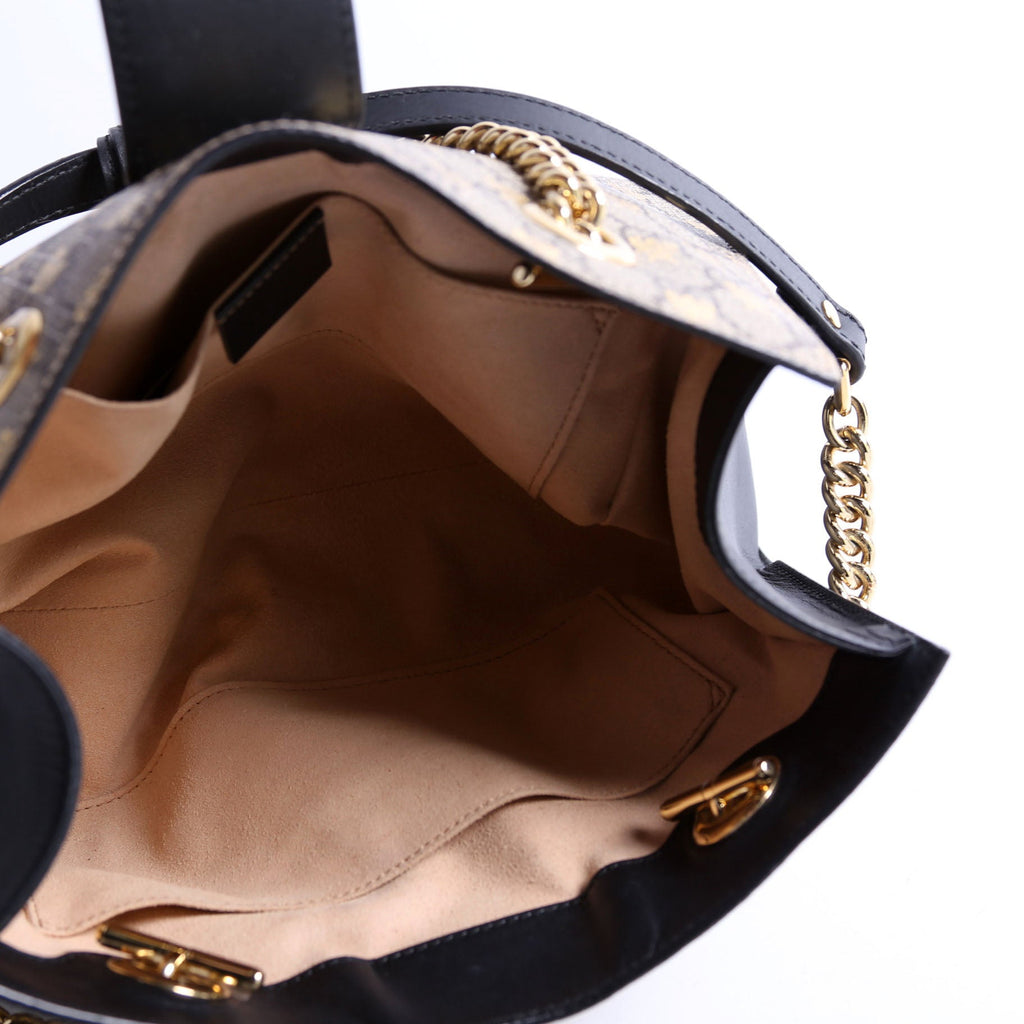 498156 Padlock GG Bee Small Tote Beige/Black