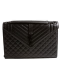 SAINT LAURENT Envelope Large Triquilt 600166 Black