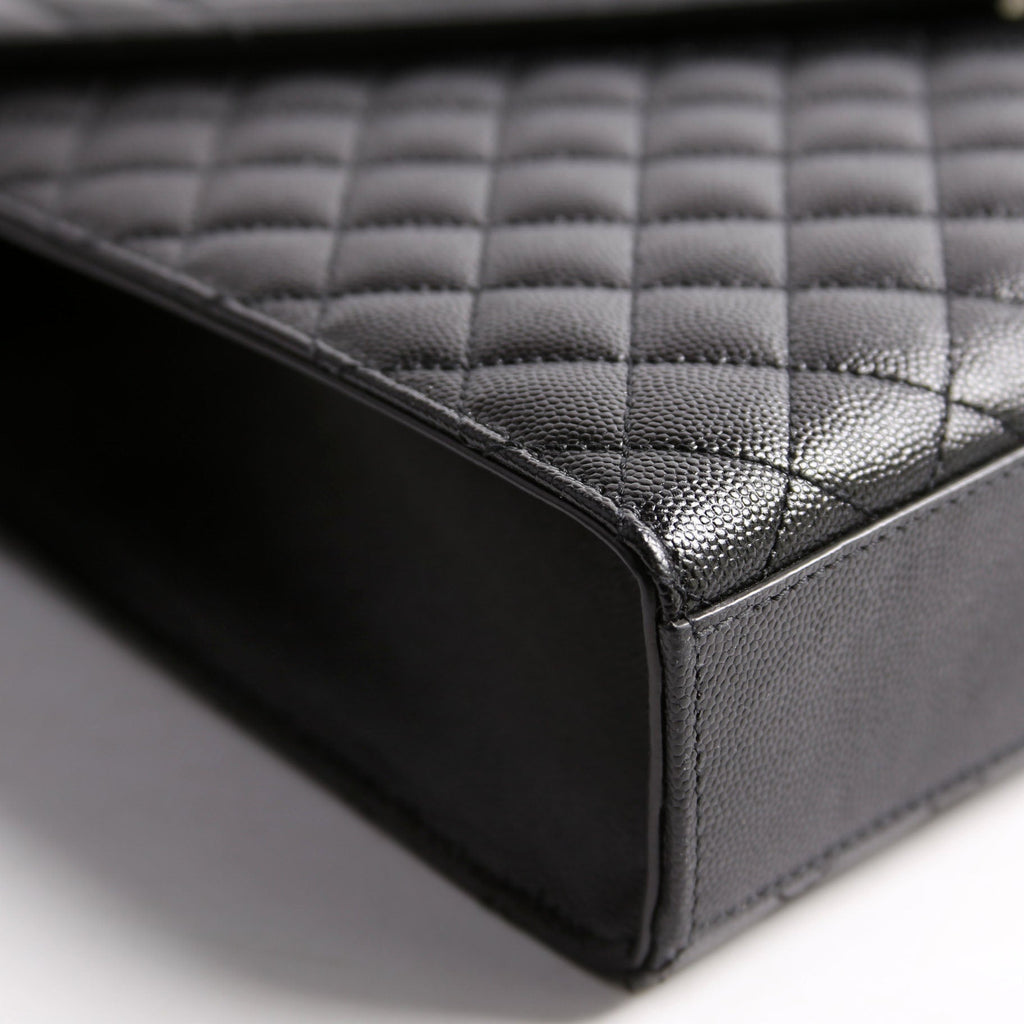 SAINT LAURENT Envelope Large Triquilt 600166 Black