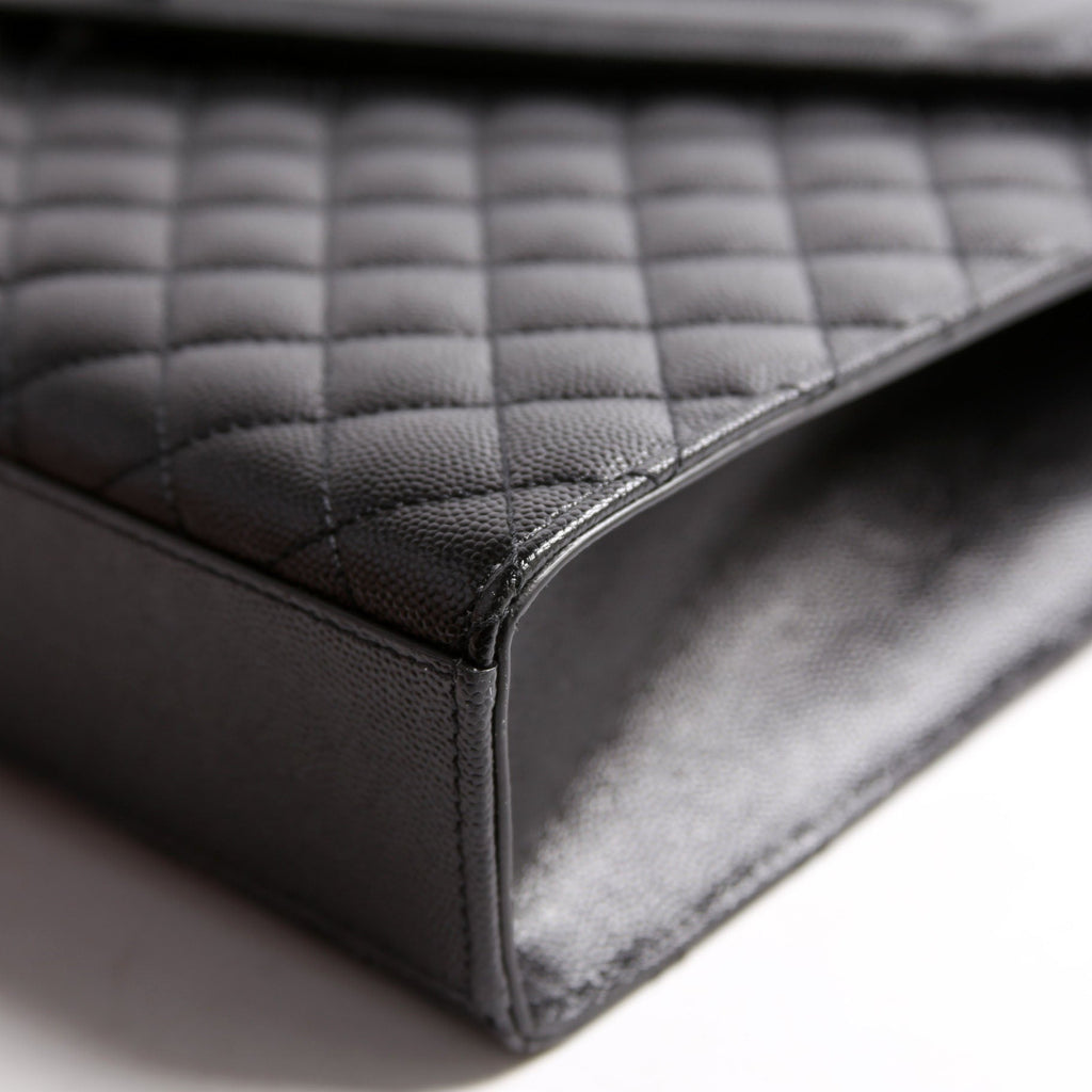 SAINT LAURENT Envelope Large Triquilt 600166 Black