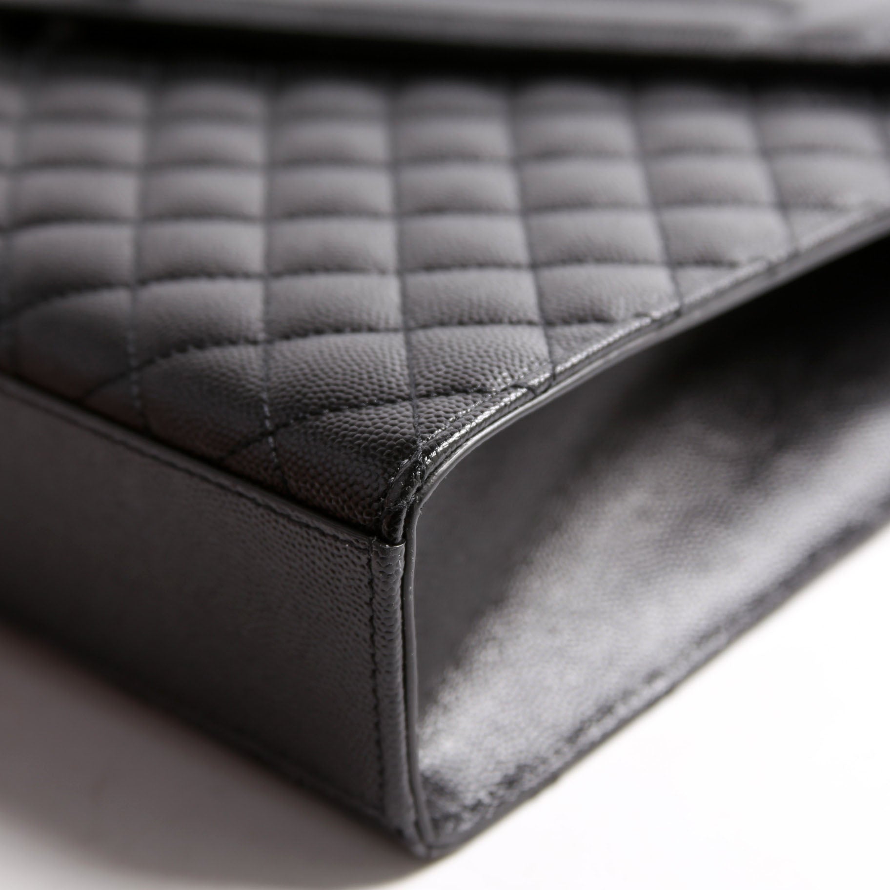 SAINT LAURENT Envelope Large Triquilt 600166 Black
