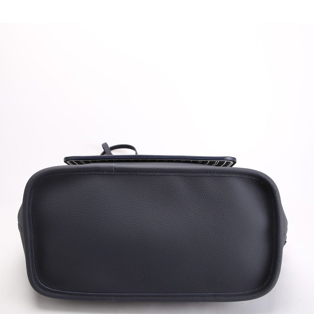 Neverfull MM Inside Out Leather/Monogram Navy