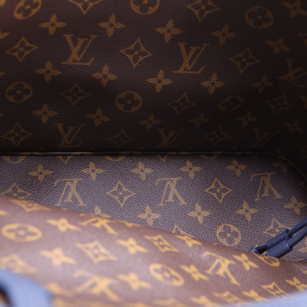 Neverfull MM Inside Out Leather/Monogram Navy