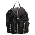 New Vela Nylon Studded Backpack Black/Silver