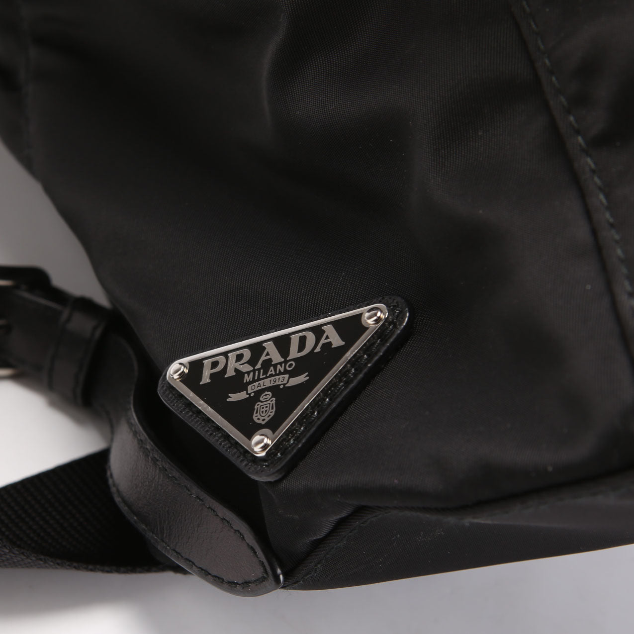 New Vela Nylon Studded Backpack Black/Silver