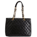 Grand Shopping Tote Caviar