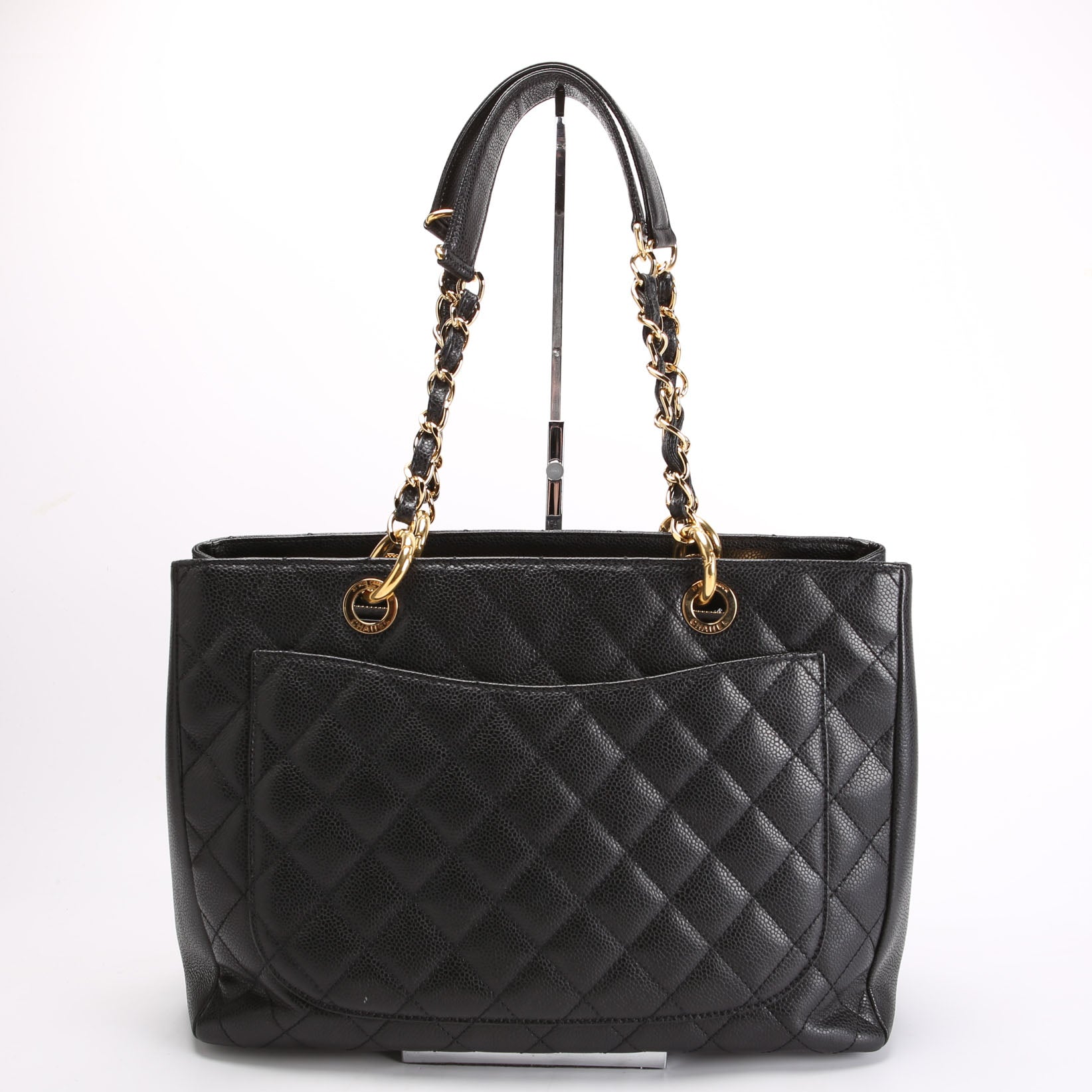 Grand Shopping Tote Caviar
