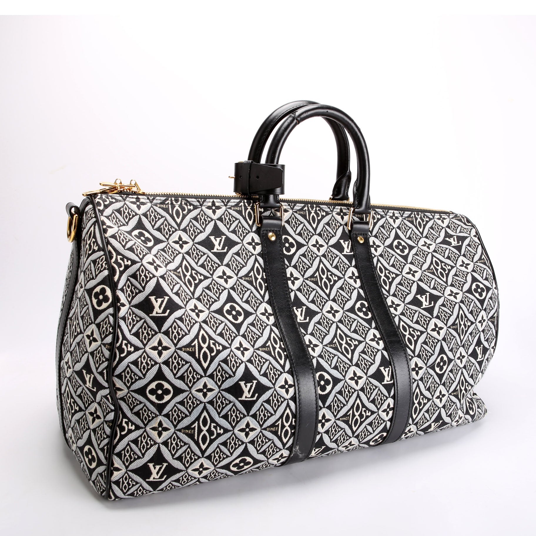 Keepall 45 Bandouliere Since 1854 Jacquard Black/White