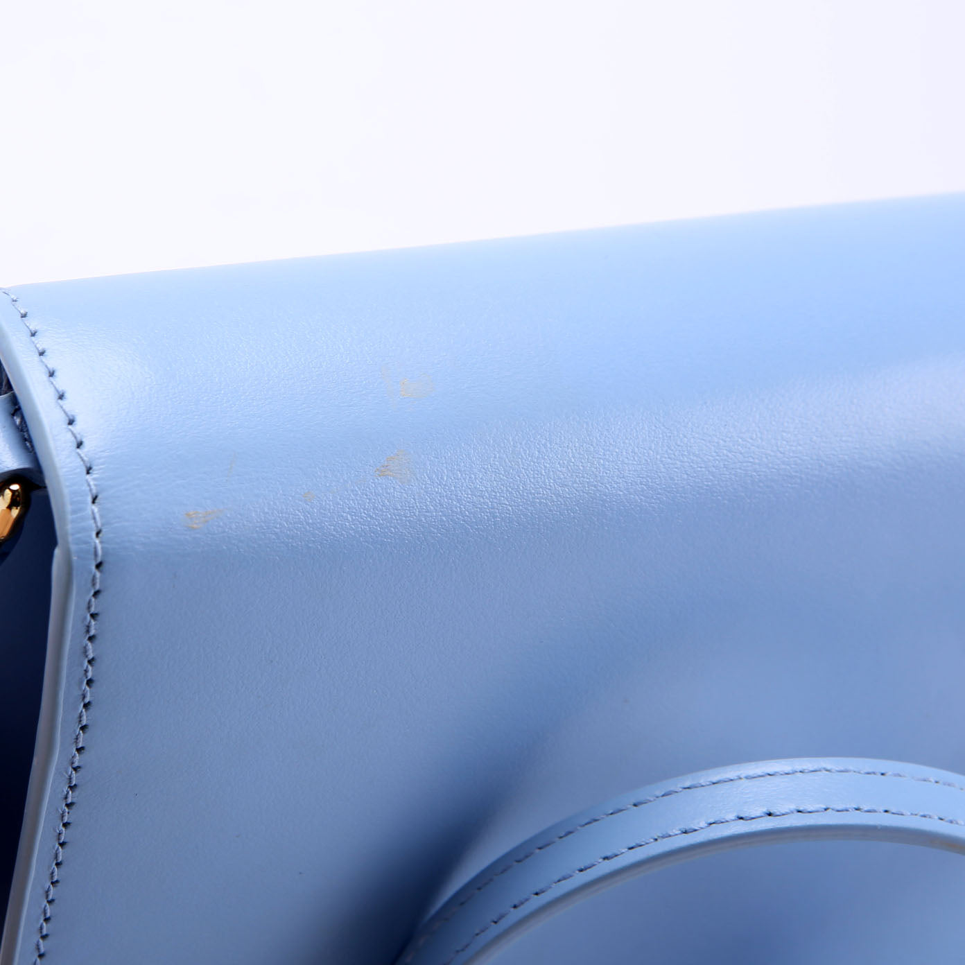 DG Logo Calfskin Flap Crossbody Bag Blue