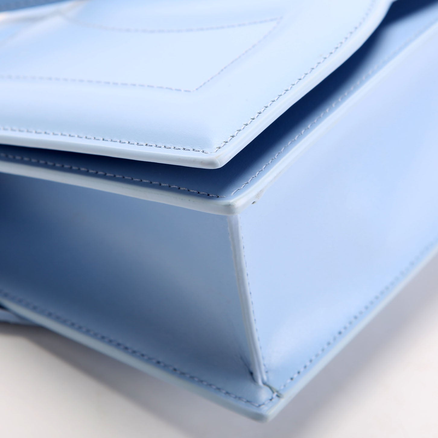 DG Logo Calfskin Flap Crossbody Bag Blue