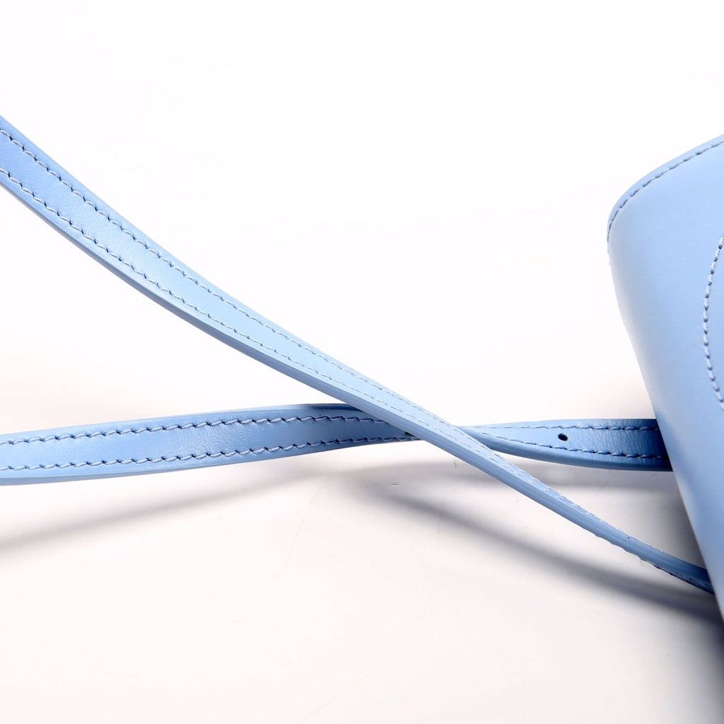 DG Logo Calfskin Flap Crossbody Bag Blue