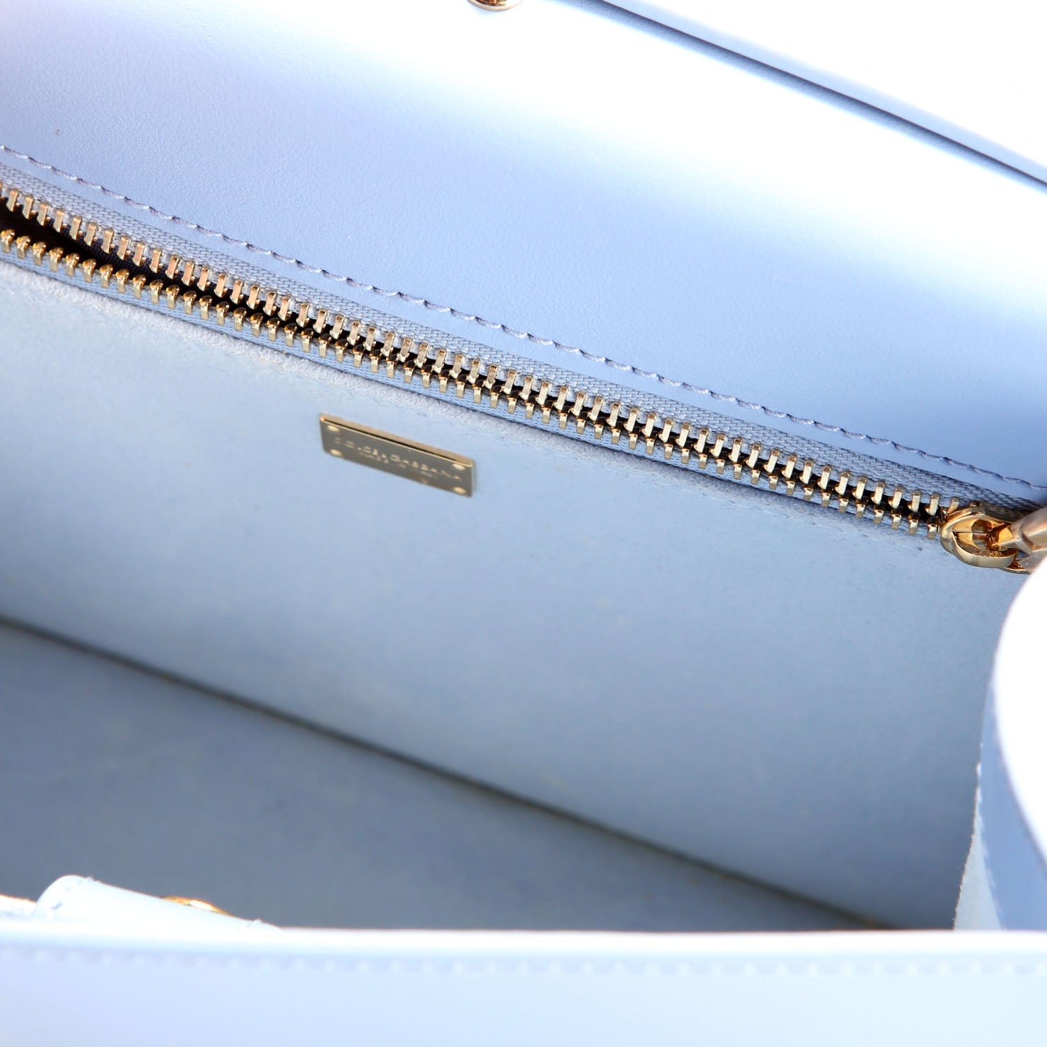 DG Logo Calfskin Flap Crossbody Bag Blue