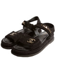 CC Suede Dad Sandals Size 40 Black