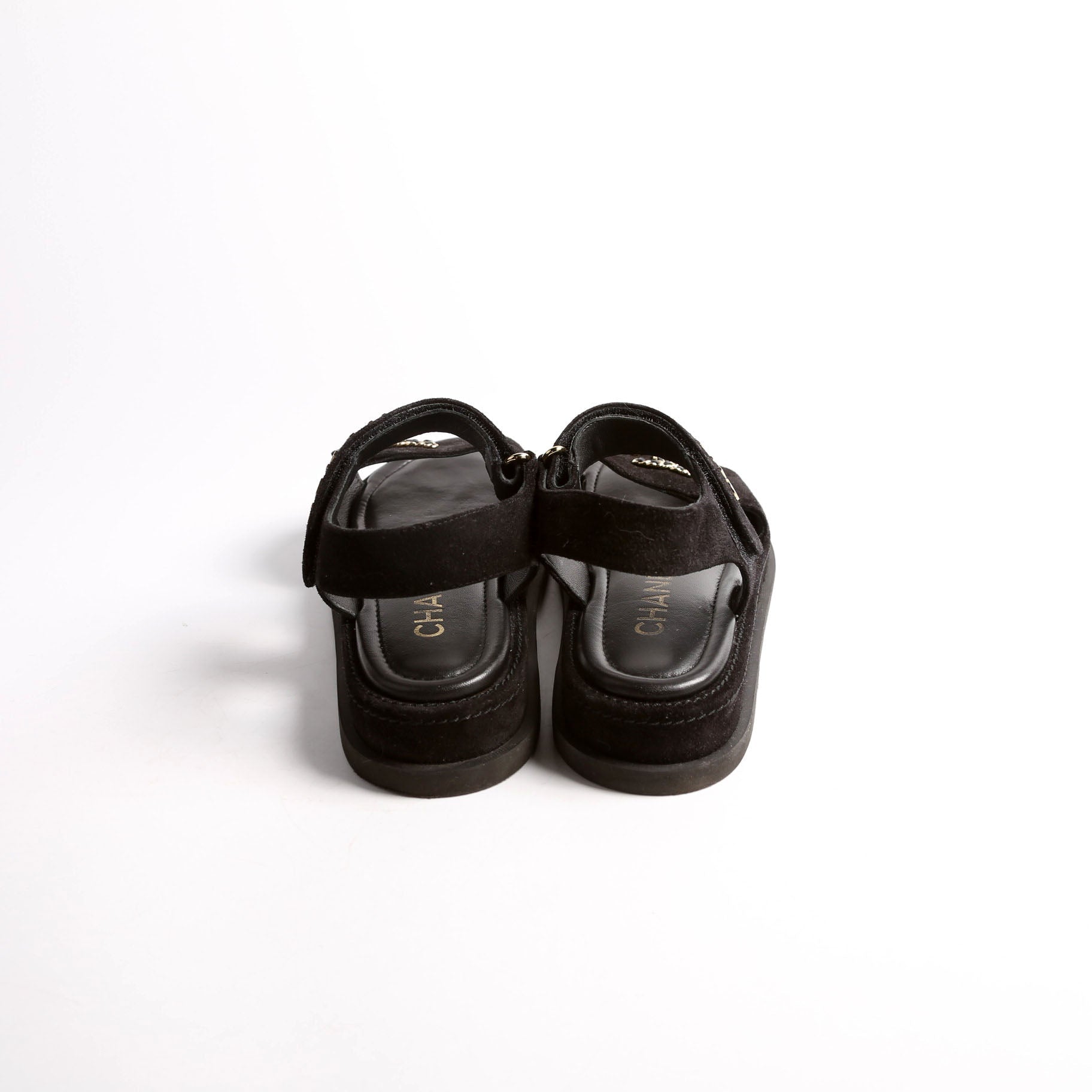 CC Suede Dad Sandals Size 40 Black