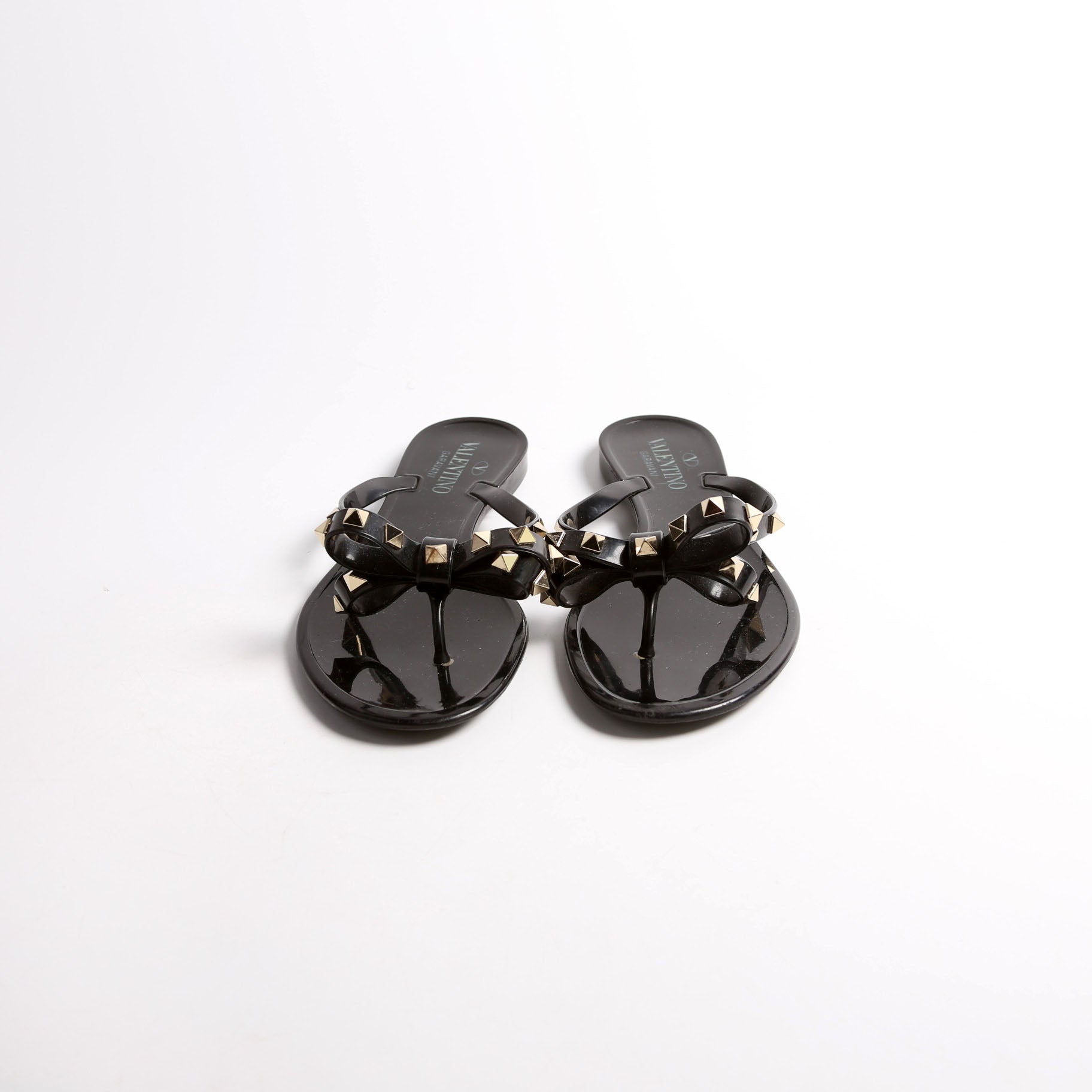 Rockstud Jelly Flip Flops Size 37 Black