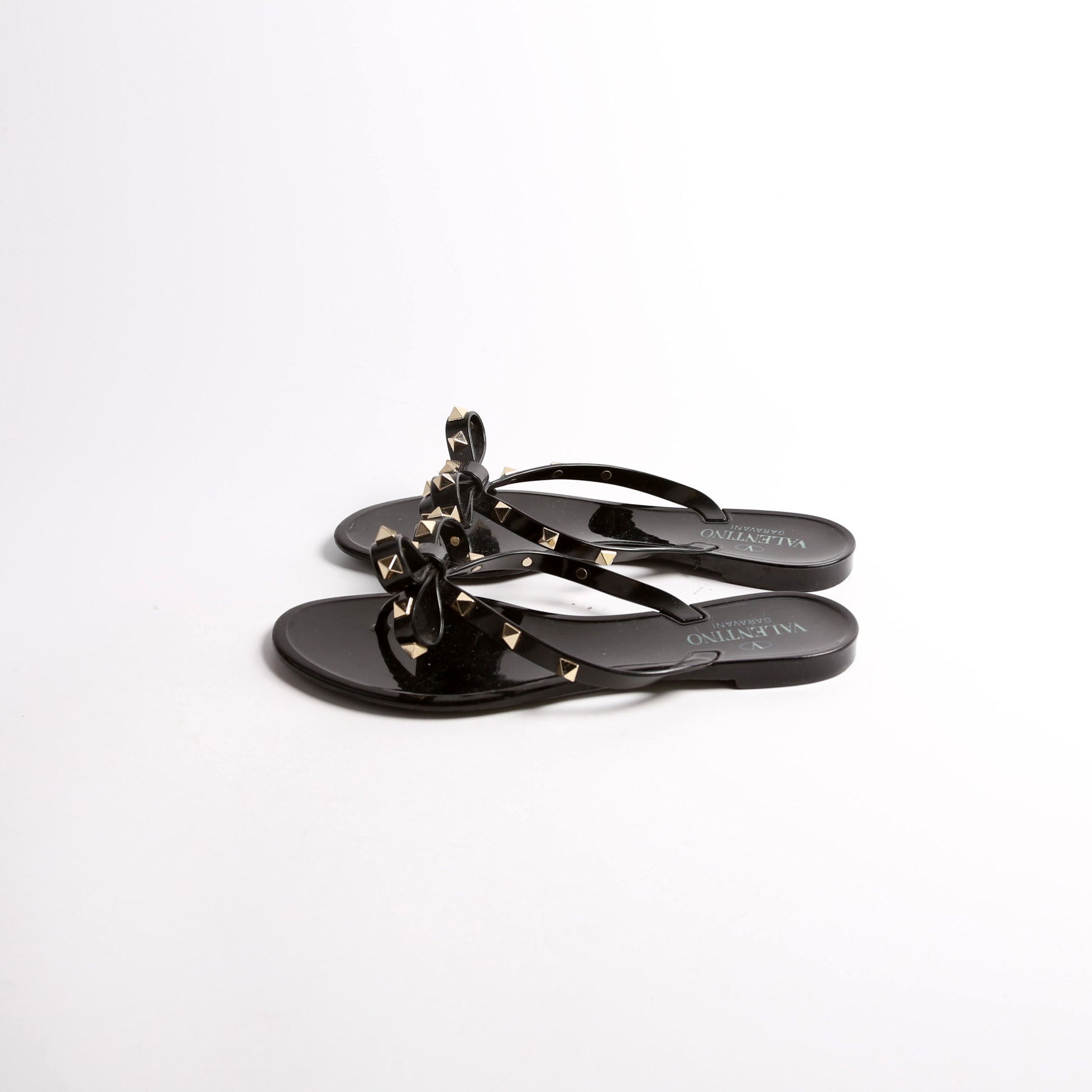 Rockstud Jelly Flip Flops Size 37 Black