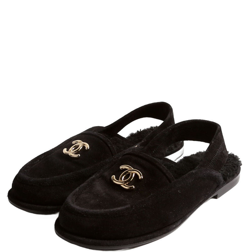 CC Slingback Loafers Size 36.5 Black