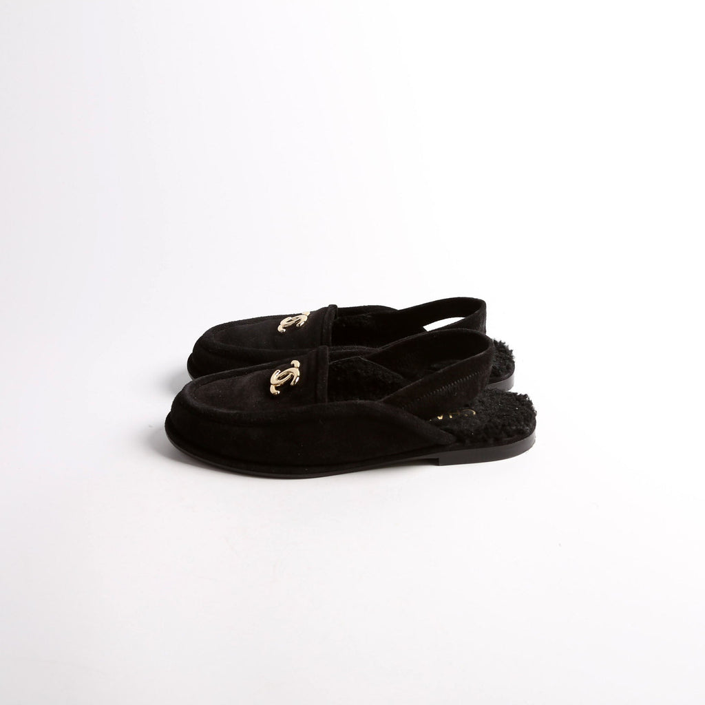 CC Slingback Loafers Size 36.5 Black