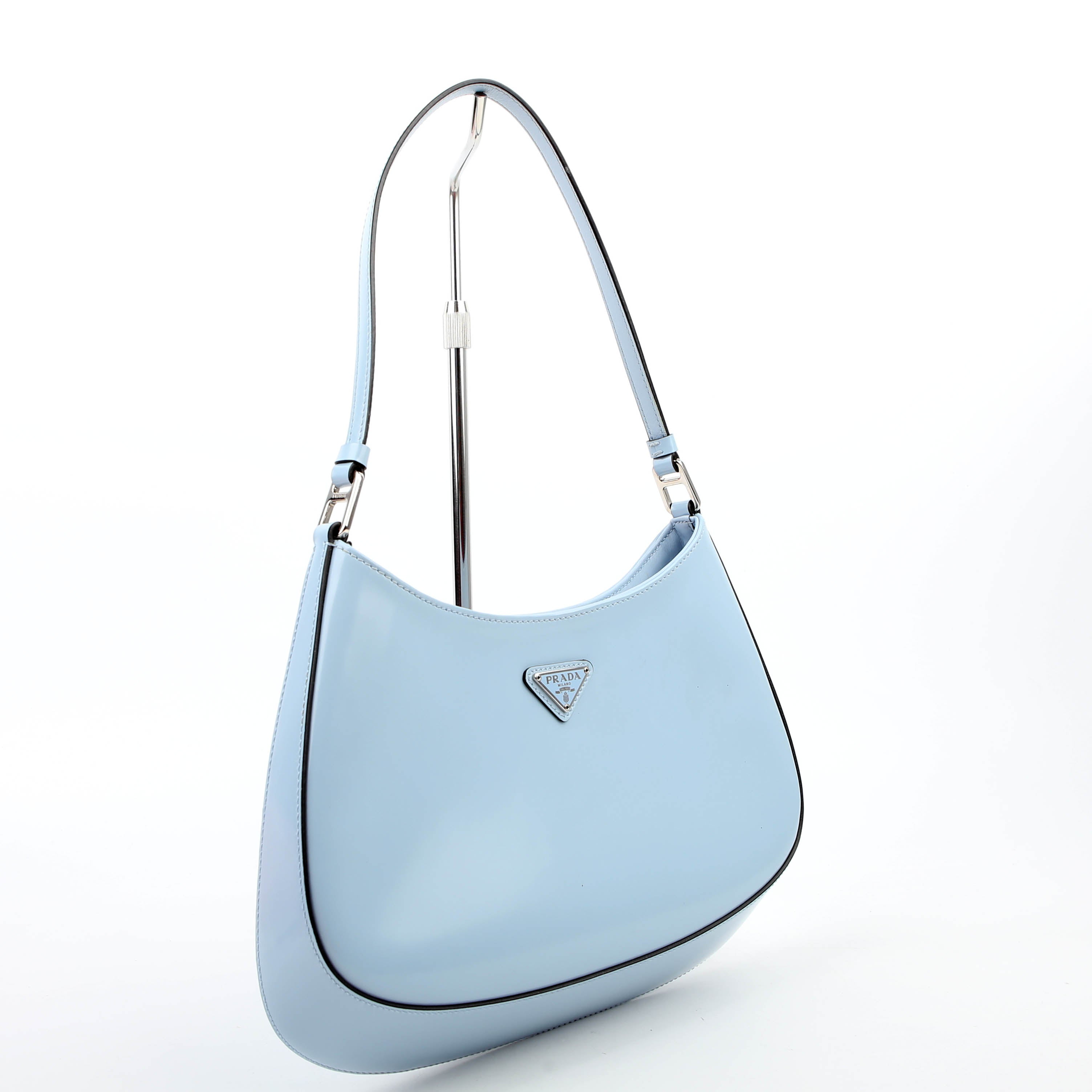 Prada 1BC156 Cleo Patent Leather Blue