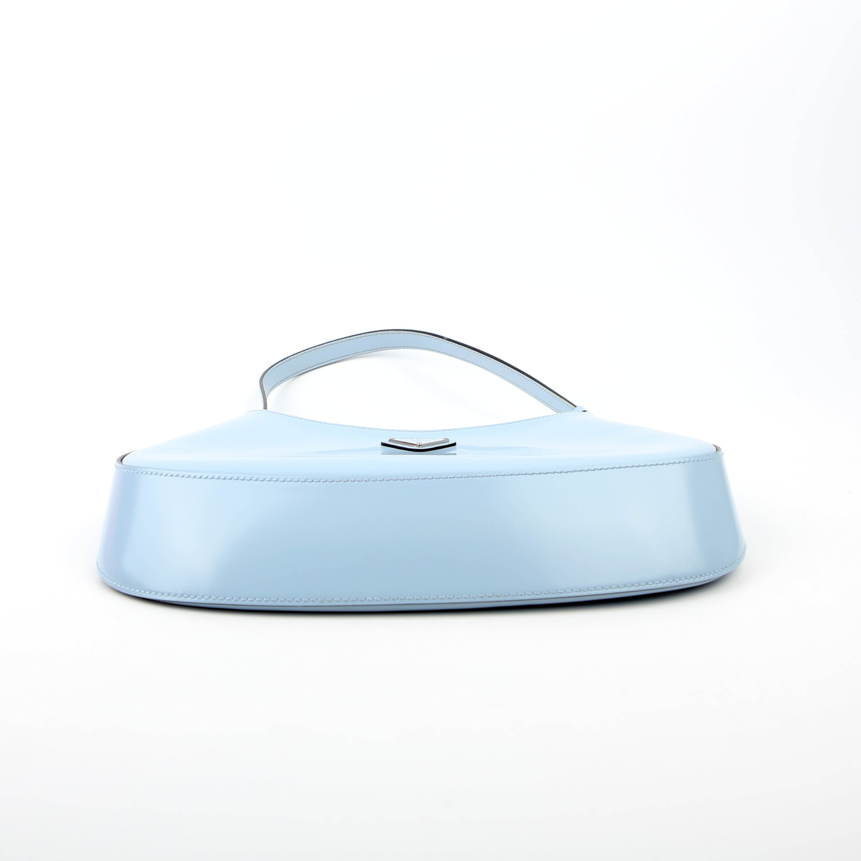 Prada 1BC156 Cleo Patent Leather Blue