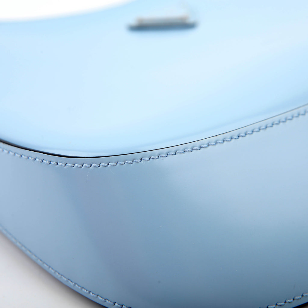 Prada 1BC156 Cleo Patent Leather Blue