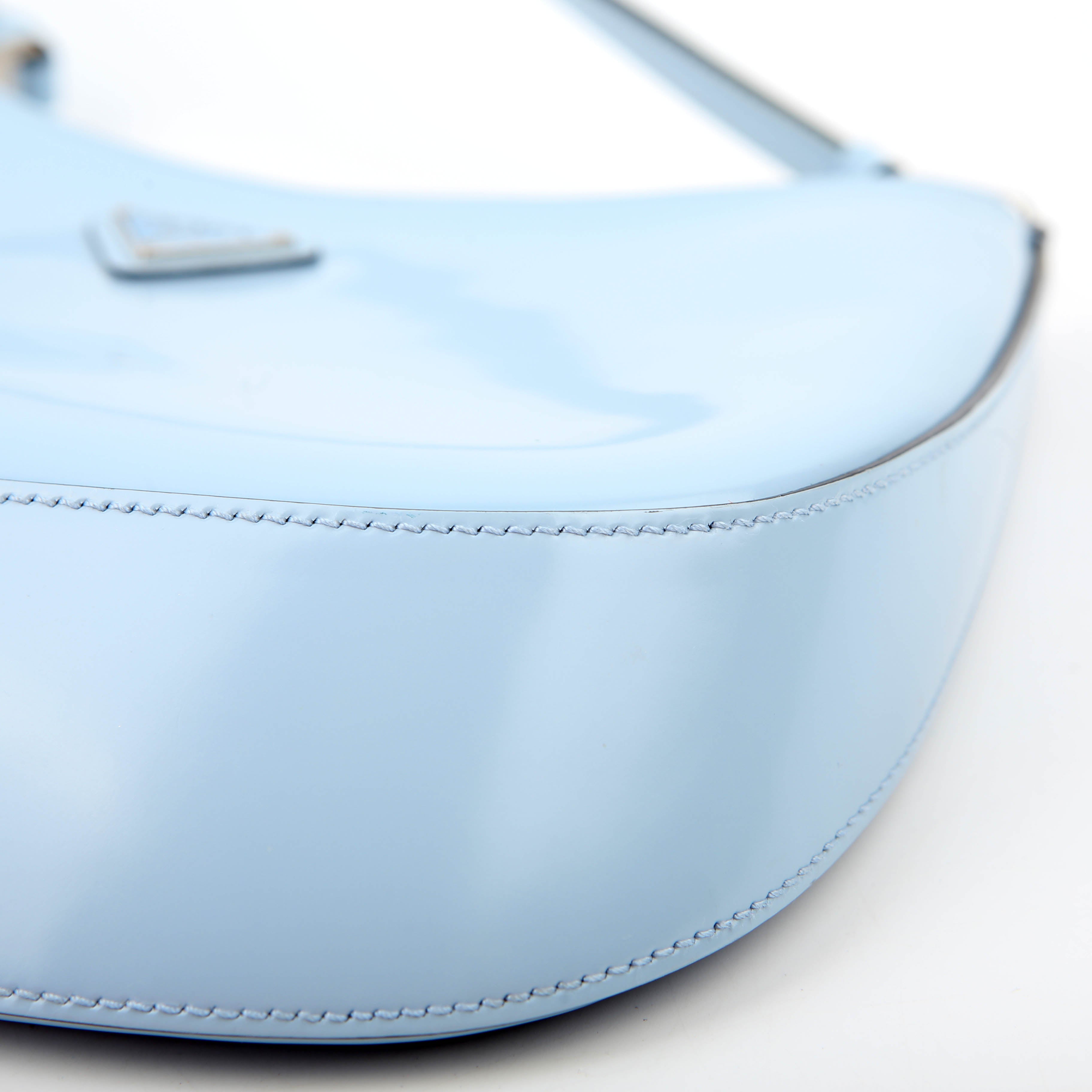 Prada 1BC156 Cleo Patent Leather Blue